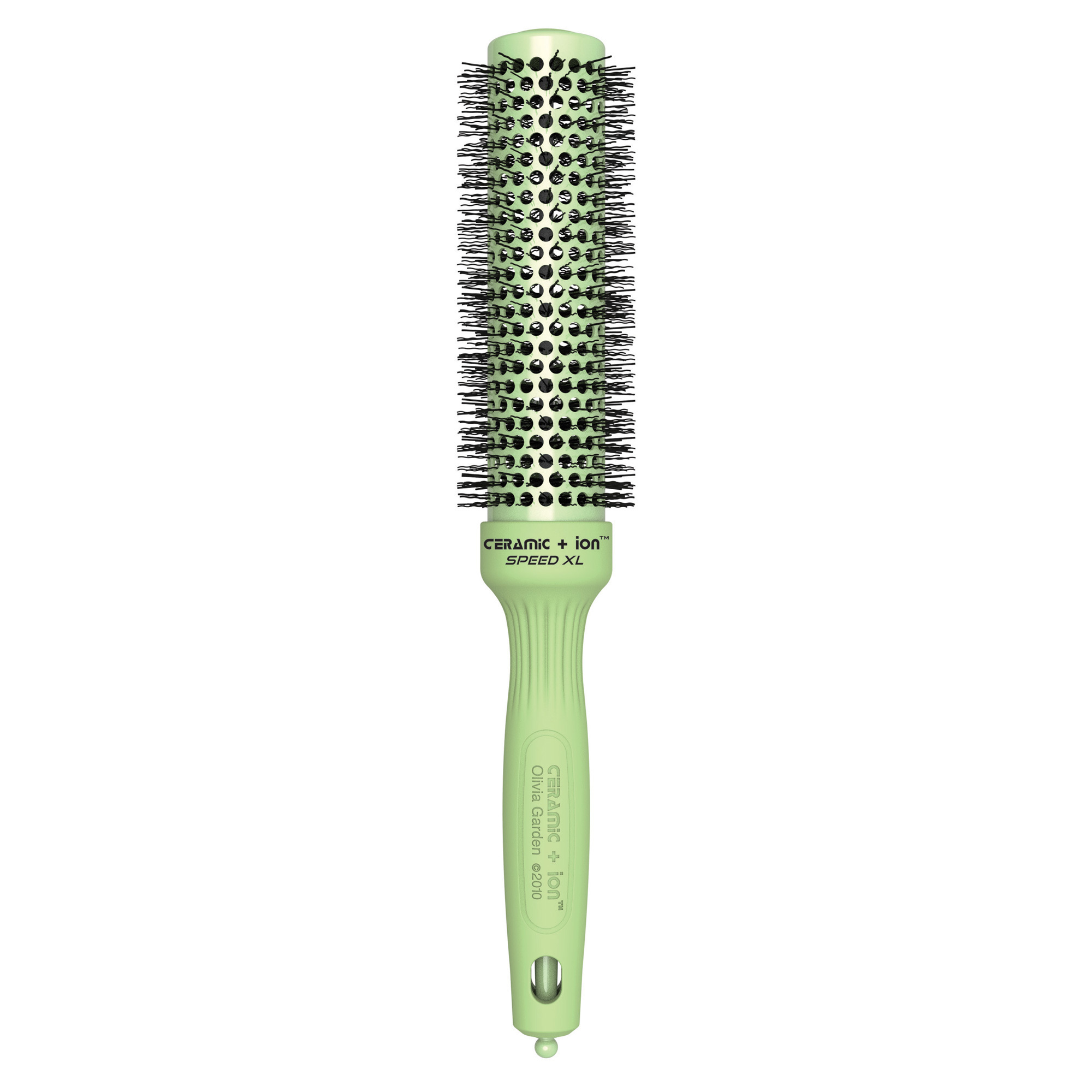 Olivia Garden Blossom Ceramic Ion 1-3/8" Thermal Round Brush Green